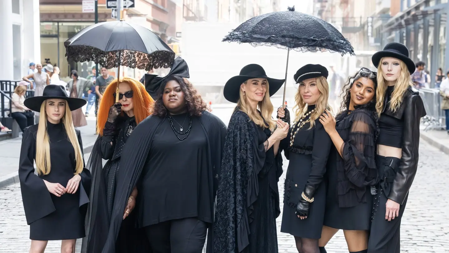 The announced cast of American Horror Story: 13 photographed together in New York.