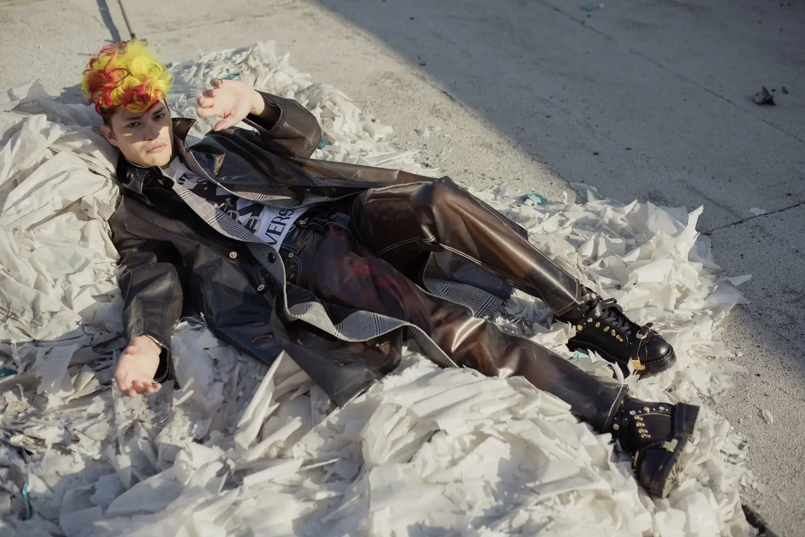 Zach Villa in the Flaunt editorial Master of All.